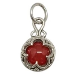 Amuleto Gotland con Carneola 1,7 x 1,1 cm - Plata de ley